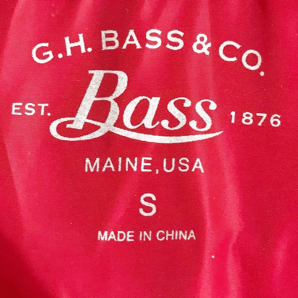 G. H. Bass Maine USA Fully Lined Zip Front Hood Windbreaker Jacket Red White❤️🤍 - Picture 9 of 13